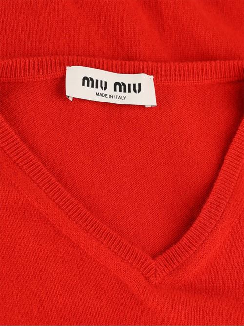 Maglia con scollo a V MIU MIU | MML07A13S1F0011